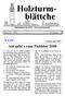 Holzturmblättche. Auf geht s zum Fieldday Neues aus K07. Mai/Juni 2000 Jahrgang 15. Mitteilungsblatt des DARC - Ortsverband Mainz-K07