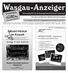 Wasgau-Anzeiger. mit den amtlichen Bekanntmachungen. Wochenblatt für die Verbandsgemeinde Dahner Felsenland BITTE VORMERKEN!