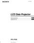 (2) LCD Data Projector. Bedienungsanleitung. Istruzioni per l uso VPL-FX Sony Corporation