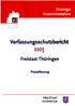 Verfassungsschutzbericht. Freistaat Thüringen