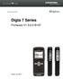 Announcement. Digta 7 Series. Firmware V1.5/2.0 B197