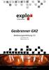 Gasbrenner GX2. Bedienungsanleitung 2.0. Stand Oktober 2017 Softwareversion 3.19