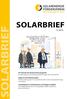 SOLARBRIEF. SFV alarmiert das Bundesverfassungsgericht Bundesregierung vernachlässigt Abwehr gegen den Klimawandel