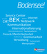 Bodensee! BEK CMT Netzwerk. Kommunikation. Service Center. Internationalisierung. Gremienarbeit Verwaltung. Internet. Presse & Öffentlichkeitsarbeit