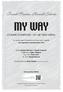 MY WAY (COMME D HABITUDE / SO LEB DEIN LEBEN) für vierstimmigen Männerchor und Klavier oder a cappella mit englischem und deutschem Text