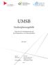 UMSB. Studienplanungshilfe. Tipps für die Modulplanung und die Kombination von Schwerpunkten PO 2017