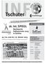 Tschuter. 16. Int. SPIEGL Nachwuchs Hallenturnier 2013 in Schlins. 19./20. und 26./27. Jänner Turnierhauptsponsor.