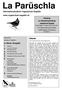 La Parüschla. Informationsbulletin Vogelschutz Engadin.   Editorial. In dieser Ausgabe 1 Editorial 2