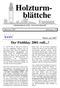 Holzturmblättche. Der Fieldday 2001 ruft...! Neues aus K07. Mai/Juni 2001 Jahrgang 16. Mitteilungsblatt des DARC - Ortsverband Mainz-K07