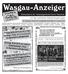 Wasgau-Anzeiger JAZZ - FRÜHSCHOPPEN. mit den amtlichen Bekanntmachungen. Wochenblatt für die Verbandsgemeinde Dahner Felsenland
