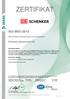 ZERTIFIKAT ISO 9001:2015. Schenker Deutschland AG. DEKRA Certification GmbH bescheinigt hiermit, dass die Organisation