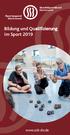 Bildung und Qualifizierung im Sport 2019