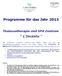 Programme für das Jahr 2013