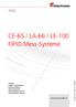 CE-65 / LA-66 / LE-100 FIPIO Mess-Systeme