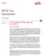 WTS Tax Newsletter. Lohnsteuerliche Änderungen ab Lohnsteuer. Editorial. Februar 2019 # Liebe Leserin, lieber Leser,