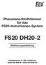 FS20 DH20-2. Phasenanschnittdimmer für das FS20-Hutschienen-System. Bedienungsanleitung