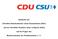 Antworten der. Christlich Demokratischen Union Deutschlands (CDU) und der Christlich-Sozialen Union in Bayern (CSU) auf die Fragen des