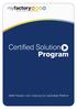 Certified Solution Program (CSP) Seite 1 von by myfactory Software GmbH