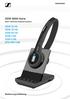 SDW 5000-Serie SDW 10 HS SDW 30 HS SDW 60 HS SDW 3 BS SDW 5 BS BTD 800 USB. Bedienungsanleitung. DECT Wireless Headset System