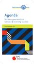 Agenda. Vorlesungsverzeichnis Gender & Diversity Studies