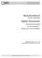 Modulhandbuch für das Studienfach. Digital Humanities. als Bachelor-Hauptfach mit dem Abschluss  (Erwerb von 120 ECTS-Punkten)