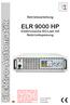 Elektro-Automatik ELR 9000 HP. Betriebsanleitung. Elektronische DC-Last mit Netzrückspeisung