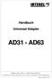 HANDBUCH AD31 - AD63. Handbuch. Universal Adapter AD31 - AD63. INTEREL GmbH - Pillhof Frangart (BZ) ITALY -