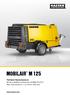 MOBILAIR M 125. Fahrbarer Baukompressor Mit dem weltweit anerkannten SIGMA PROFIL Max. Volumenstrom 11,5 m³/min (405 cfm)