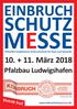MESSE SCHUTZ EINBRUCH März Pfalzbau Ludwigshafen. Eintritt frei!