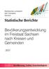 Bevölkerungsentwicklung im Freistaat Sachsen nach Kreisen und Gemeinden. Bevölkerung, Gebiet, Erwerbstätigkeit
