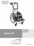 Zippie RS Sitzschalenuntergestell Manual Wheelchair Fauteuil roulant manuel Carrozzina manuale