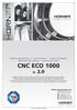 v. 2.0 Bedienungsanleitung User s Manual Manuel utilisateur Manual de instrucciones Manual do Usuário CNC ECO 1000