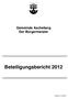 Gemeinde Ascheberg Der Bürgermeister. Beteiligungsbericht 2012