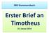 SBS Gummersbach. Erster Brief an Timotheus 25. Januar 2014