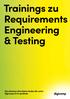 Trainings zu Requirements Engineering & Testing