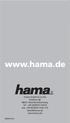 Hama GmbH & Co KG Postfach Monheim/Germany Tel. +49 (0)9091/502-0 Fax +49 (0)9091/