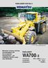 WA700-3 RADLADER WA700-3 RADLADER. 478 KW 2000 rpm. 70,800 kg