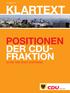 ARTEXT POSITIONEN DER CDU- FRAKTION
