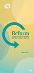 Reform. ab November Broschüre. der Arbeitslosenversicherung