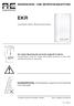 EKR BEDIENUNGS- UND MONTAGEANLEITUNG. SICHERHEITSTEIL Einhängehaken wegen Bruchmöglichkeit nicht verbiegen. Druckfester Elektro-Warmwasserbereiter