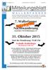 42. Jahrgang (179) Donnerstag, den 22. Oktober 2015 Nr. 43/ Wallerfanger. Halloween Nachtwanderung Ausrichter: TuS Wallerfangen e.v.