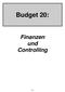 Budget 20: Finanzen und Controlling