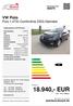 18.940,- EUR inkl. 19 % Mwst. VW Polo Polo 1,0TSi Comfortline DSG-Getriebe. autohaus-deusch.de. Preis: