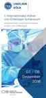 1. Internationales Kölner Uro-Onkologie Symposium. Innovationen und Kontroversen in der Uro-Onkologie
