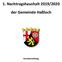 1. Nachtragshaushalt 2019/2020. der Gemeinde Haßloch. Kurzdarstellung