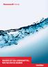 Wasseraufbereitungsprodukte WASSER IST EIN LEBENSMITTEL: WIR HALTEN ES SAUBER