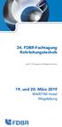 34. FDBR-Fachtagung Rohrleitungstechnik. 19. und 20. März MARITIM Hotel Magdeburg. und 3. Kongress Anlagenservice