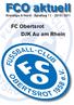 FCO aktuell. Kreisliga A Nord - Spieltag / FC Obertsrot DJK Au am Rhein