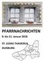 PFARRNACHRICHTEN. 8. bis 21. Januar 2018 ST. JUDAS THADDÄUS DUISBURG
