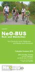 NeO-BUS. Rad- und Wanderbus. Von Eberbach durch Waldbrunn und Mudau nach Amorbach. Fahrplan Sommer Linie 821